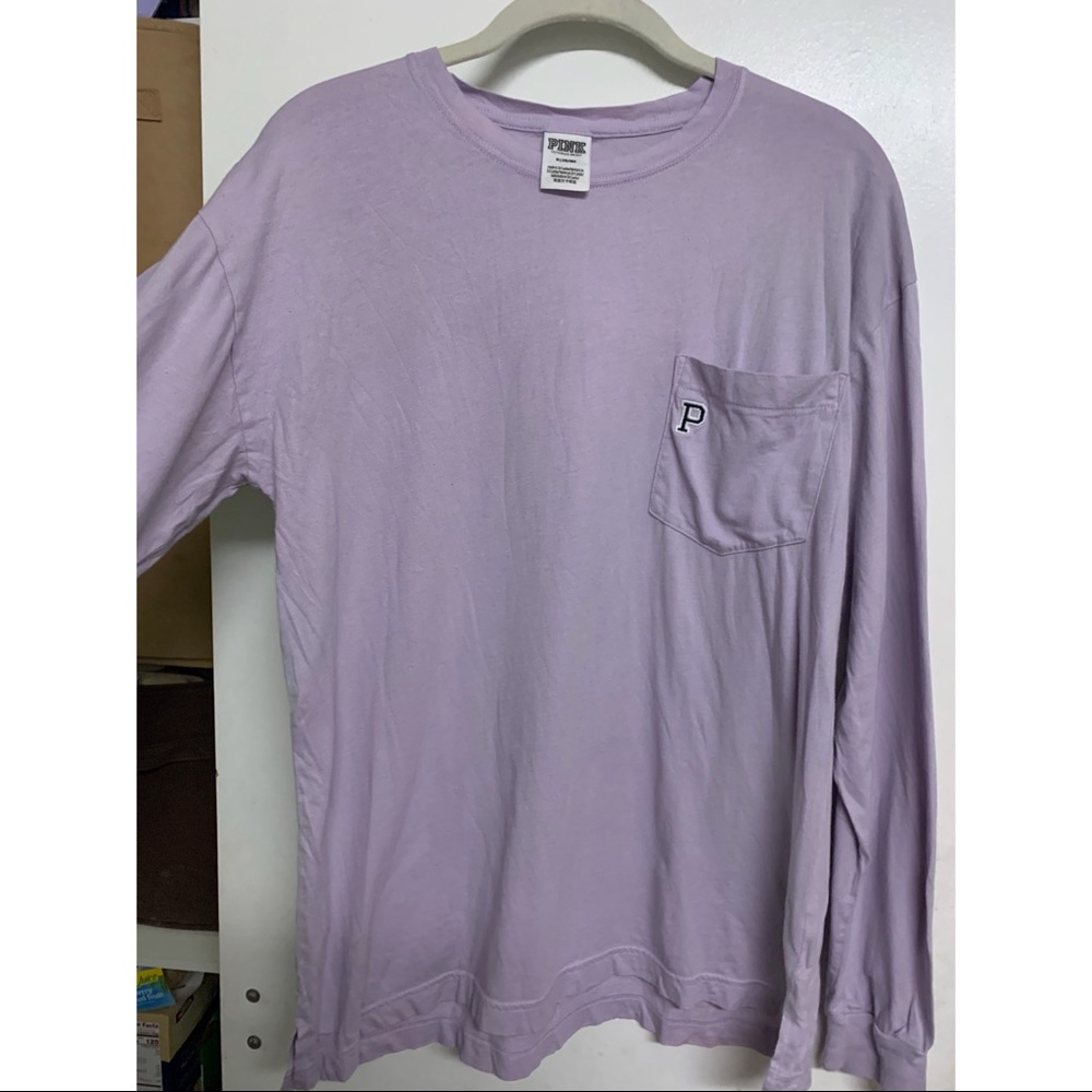 PINK brand lavender long sleeve with pocket